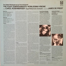 Load image into Gallery viewer, Paul Hindemith - Carol Rosenberger, Royal Philharmonic Orchestra, James De Preist* : The Four Temperaments / Nobilissima Visione (LP)
