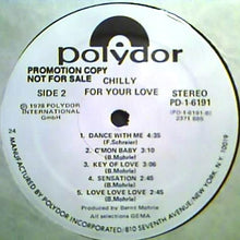 Load image into Gallery viewer, Chilly : For Your Love (LP, Album, Promo)
