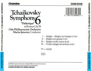 Tchaikovsky* - Oslo Philharmonic Orchestra*, Mariss Jansons : Symphony 6 "Pathetique" In B Minor Op. 74 (CD)