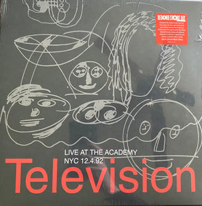 Television : Live At The Academy NYC 12.4.92 (LP, Red + LP, Whi + RSD, Ltd, RE)