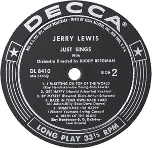 Jerry Lewis (3) : Just Sings (LP, Album, Mono)