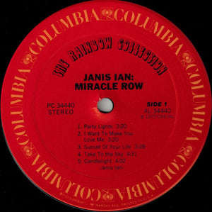 Janis Ian : Miracle Row (LP, Album, Ter)