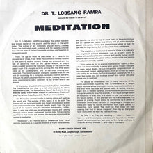 Laden Sie das Bild in den Galerie-Viewer, Dr. T. Lobsang Rampa* : Meditation (LP, Album)
