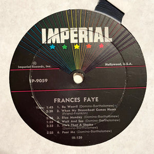 Frances Faye : Frances Faye Swings Fats Domino (LP, Mono)