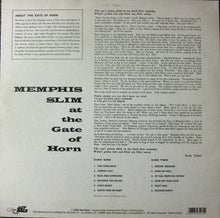 Laden Sie das Bild in den Galerie-Viewer, Memphis Slim : Memphis Slim At The Gate Of Horn (LP, Album, RE, 180)
