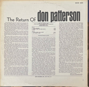 Don Patterson : The Return Of Don Patterson (LP, Album)