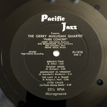 Laden Sie das Bild in den Galerie-Viewer, Gerry Mulligan Quartet : Paris Concert (LP, Album, Mono)
