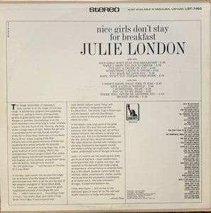 Julie London : Nice Girls Don't Stay For Breakfast (LP, Album)