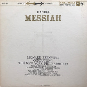 Handel*, Leonard Bernstein, The New York Philharmonic*, The Westminster Choir* : Messiah (2xLP, Gat)