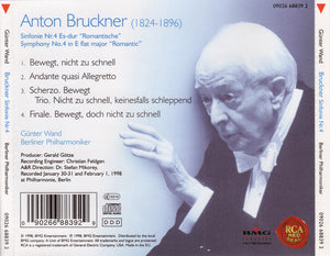 Günter Wand, Bruckner*, Berliner Philharmoniker : Symphony No. 4 (Recorded Live) (CD, Album)