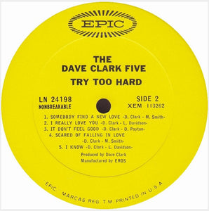 The Dave Clark Five : Try Too Hard (LP, Album, Mono, Ter)