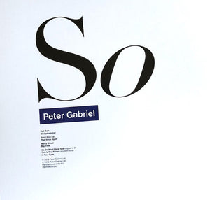 Peter Gabriel : So (LP, Album, RE, 180)