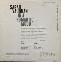 Charger l&#39;image dans la galerie, Sarah Vaughan : Sarah Vaughan In A Romantic Mood (LP, Mono)
