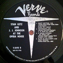 Load image into Gallery viewer, Stan Getz And J.J. Johnson : At The Opera House (LP, Album, Mono, RE)
