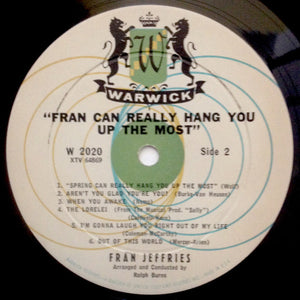 Fran Jeffries : Fran Can Really Hang You Up The Most (LP, Album, Mono)