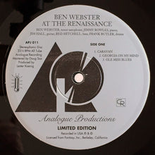 Laden Sie das Bild in den Galerie-Viewer, Ben Webster : At The Renaissance (LP, Album, Ltd, Num, RE, RM, 180)
