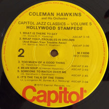 Load image into Gallery viewer, Coleman Hawkins And His Orchestra : Hollywood Stampede (LP, Comp, Jac)
