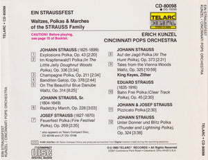 Erich Kunzel, Cincinnati Pops Orchestra : Ein Straussfest (CD, Album, RE, Mat)