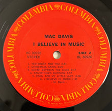 Load image into Gallery viewer, Mac Davis : I Believe In Music (LP, Album, Ter)
