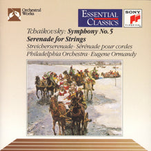 Charger l&#39;image dans la galerie, Tchaikovsky* - Eugene Ormandy, The Philadelphia Orchestra : Symphony No. 5 • Serenade For Strings (CD, Comp)
