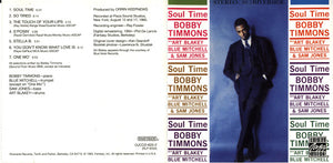 Bobby Timmons With Art Blakey, Blue Mitchell & Sam Jones : Soul Time (CD, Album, RE, RM)