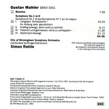 Charger l&#39;image dans la galerie, Gustav Mahler - City Of Birmingham Symphony Orchestra, Simon Rattle* : Symphonie No.1 (CD, Album)
