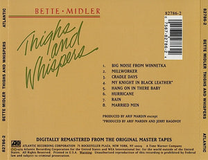 Bette Midler : Thighs And Whispers (CD, Album, RE, RM, RP)