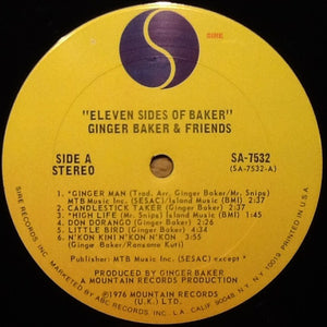 Ginger Baker & Friends : Eleven Sides Of Baker (LP, Album)