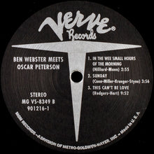 Load image into Gallery viewer, Ben Webster Meets Oscar Peterson : Ben Webster Meets Oscar Peterson (LP, Album, RE, RM, 180)
