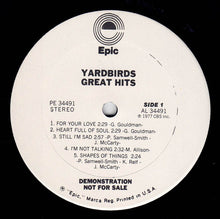 Charger l'image dans la galerie, The Yardbirds : Great Hits (LP, Comp, Promo, Ter)
