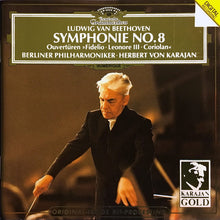 Load image into Gallery viewer, Ludwig van Beethoven, Berliner Philharmoniker, Herbert von Karajan : Symphonie No. 8 • Ouvertüren »Fidelio • Leonore III • Coriolan« (CD, Album, RE, RM, PMD)
