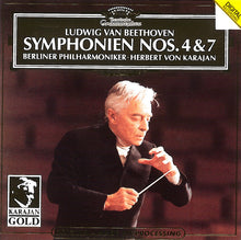 Load image into Gallery viewer, Ludwig van Beethoven, Berliner Philharmoniker, Herbert von Karajan : Symphonien Nos. 4 &amp; 7 (CD, Album, RE, RM, PMD)
