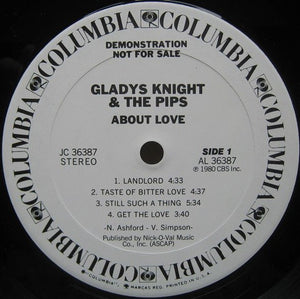 Gladys Knight & The Pips* : About Love (LP, Album, Promo)