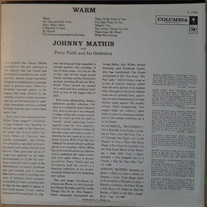 Johnny Mathis With Percy Faith And His Orchestra* : Warm (LP, Album, RE)