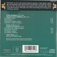 Laden Sie das Bild in den Galerie-Viewer, Gilels* - Schubert*, Liszt* : Schubert: Sonata In D, D. 850/Op. 53 • Liszt: Sonata In B Minor (CD, Comp, RM)
