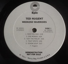 Laden Sie das Bild in den Galerie-Viewer, Ted Nugent : Weekend Warriors (LP, Album, Promo)
