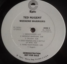 Laden Sie das Bild in den Galerie-Viewer, Ted Nugent : Weekend Warriors (LP, Album, Promo)
