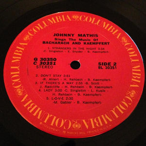 Johnny Mathis : Johnny Mathis Sings The Music Of Bacharach & Kaempfert (2xLP, Comp, Gat)