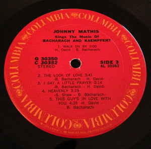 Johnny Mathis : Johnny Mathis Sings The Music Of Bacharach & Kaempfert (2xLP, Comp, Gat)