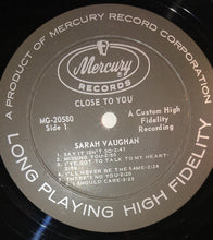 Charger l'image dans la galerie, Sarah Vaughan : Close To You (LP, Album, Mono)
