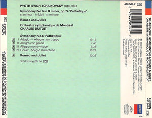 Tchaikovsky*, Dutoit*, Montréal* : Symphony No.6 'Pathétique'; Romeo & Juliet (CD)