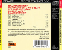 Charger l&#39;image dans la galerie, Rachmaninoff* - Vladimir Viardo, Eduardo Mata, Dallas Symphony Orchestra : Piano Concerto No. 3 Op. 30 (CD, Album)
