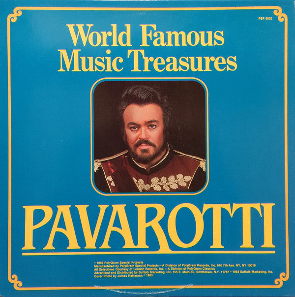 Luciano Pavarotti : World Famous Music Treasures (LP, Comp)
