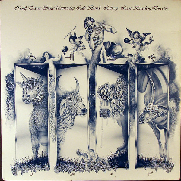 North Texas State University Lab Band*, Leon Breeden : Lab '77: All Cows Eat Grass (LP, Album)