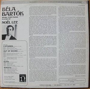 Béla Bartók, Noël Lee : Music For Piano (LP)