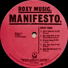 Load image into Gallery viewer, Roxy Music : Manifesto (LP, Album, PRC)
