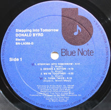 Laden Sie das Bild in den Galerie-Viewer, Donald Byrd : Stepping Into Tomorrow (LP, Album, Res)
