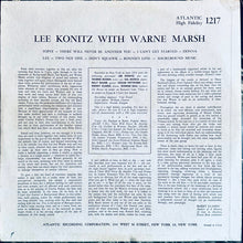 Laden Sie das Bild in den Galerie-Viewer, Lee Konitz With Warne Marsh : Lee Konitz With Warne Marsh (LP, Album, Mono)
