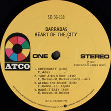 Charger l'image dans la galerie, Barrabas : Heart Of The City (LP, Album, PR )
