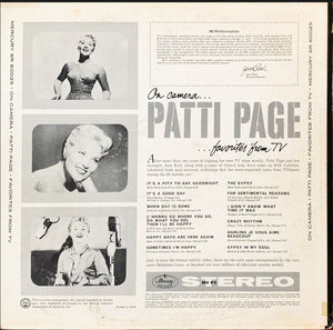 Patti Page : On Camera…Patti Page…Favorites From TV (LP, Album)